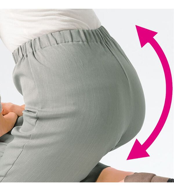 ルフラン（ルフラン）の「【３本組】日本製涼やかドレープパンツ＜フレアール＞（フルレングスパンツ）」｜詳細画像