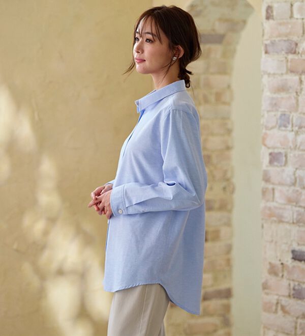 BELLUNA（ベルーナ）の「【ＰＯＬＯ　ＢＣＳ】オックス素材刺しゅうシャツ（シャツ）」｜詳細画像