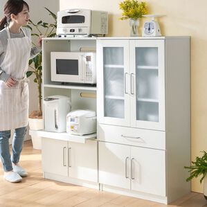 iellio（イエリオ）の「コンパクトキッチン収納シリーズ＜キッチンボード・食器棚・家電収納＞（リビング収納）」｜詳細画像