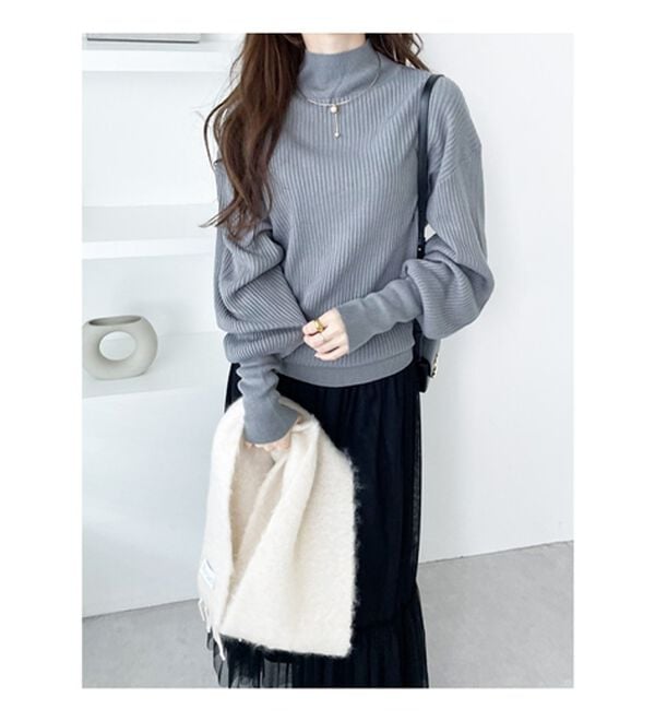 GeeRA（ジーラ）の「ボリュームスリーブハイネックニット（ニット・セーター）」｜詳細画像