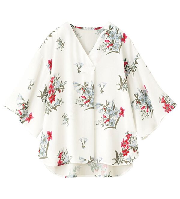 GeeRA（ジーラ）の「花柄フレアースリーブブラウス（ブラウス）」｜詳細画像