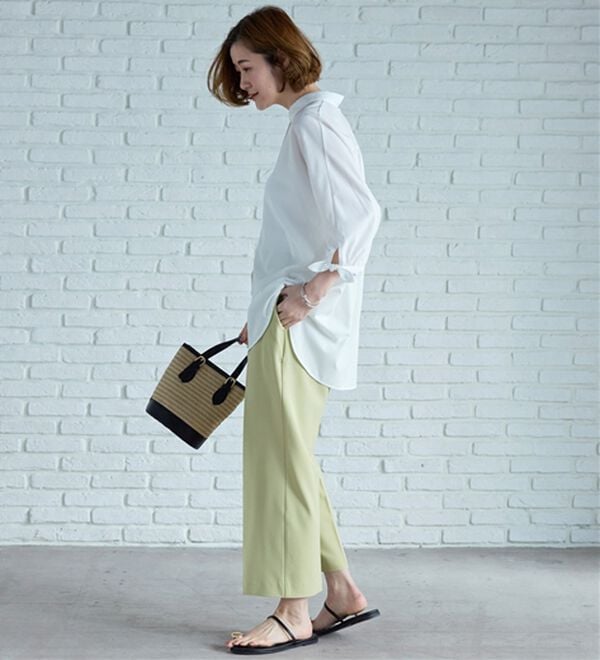 BELLUNA（ベルーナ）の「【吸水速乾】イージーケア！袖リボンシャツチュニック（チュニック）」｜詳細画像