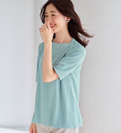 BELLUNA（ベルーナ）の「テンセル（ＴＭ）繊維混ストレッチプルオーバー（カットソー）」
