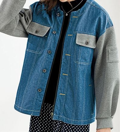 BELLUNA（ベルーナ）の「デニム素材切替２ＷＡＹジャケット（その他ジャケット）」