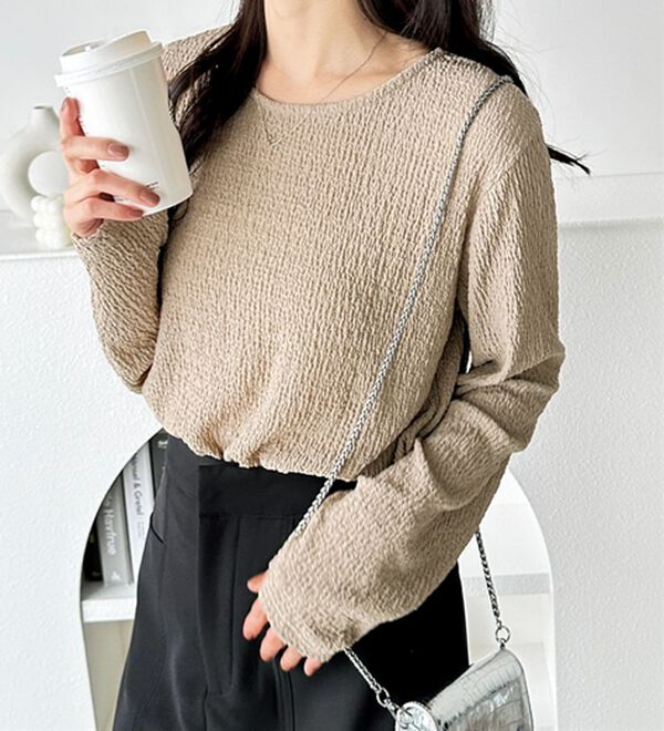 GeeRA（ジーラ）の「クルーネックジャガードプルオーバー（カットソー）」｜詳細画像