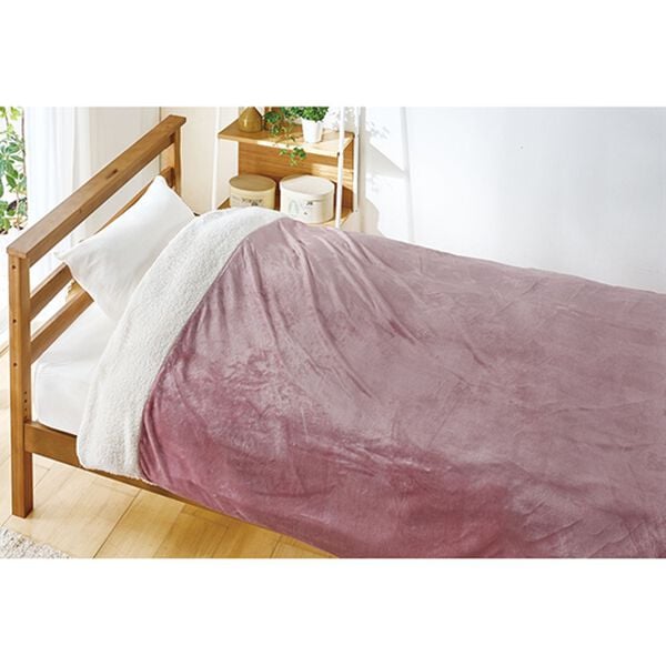 「毛布にもなるフランネル掛布団カバー＜２ＷＡＹ・あったか・裏面シープ調・アルミシート入＞（掛布団カバー）」｜詳細画像