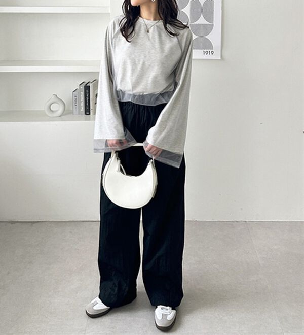 GeeRA（ジーラ）の「チュールレイヤードロンＴ（Tシャツ）」｜詳細画像