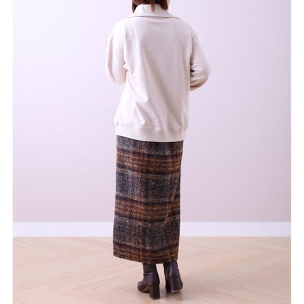 BELLUNA（ベルーナ）の「ツイード調ボタンデザインスカート（ロングスカート）」｜詳細画像