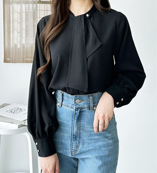 GeeRA（ジーラ）の「２ＷＡＹドレープスカーフタイブラウス（ブラウス）」｜詳細画像