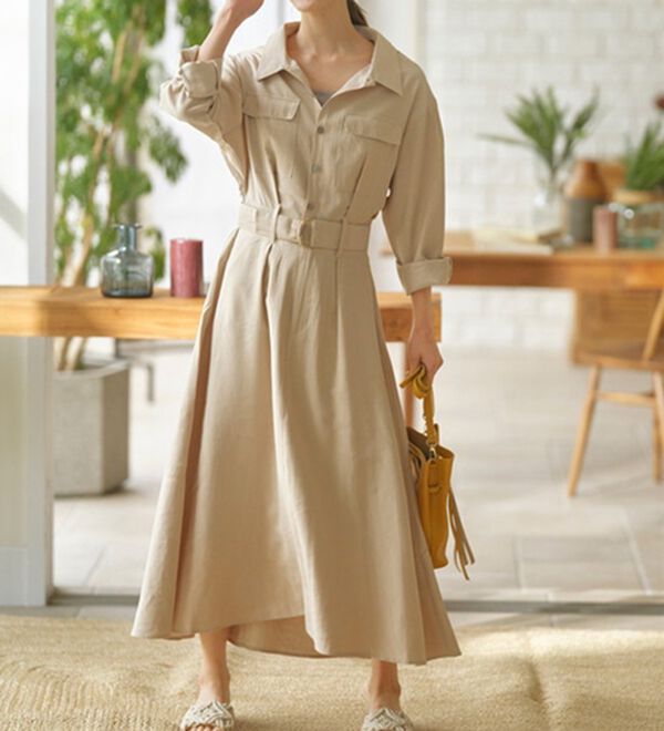 YU'NOW（ユナウ）の「ヒンヤリ冷感！【制菌】ブラ紐隠しのインナーワンピース（スリップ・ペチコート）」｜詳細画像