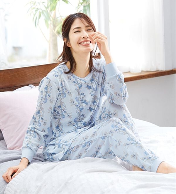 LAVIENNE（ラヴィエンヌ）の「肌にやさしい綿混のワッフルパジャマ（パジャマ・ルームウェア）」｜詳細画像