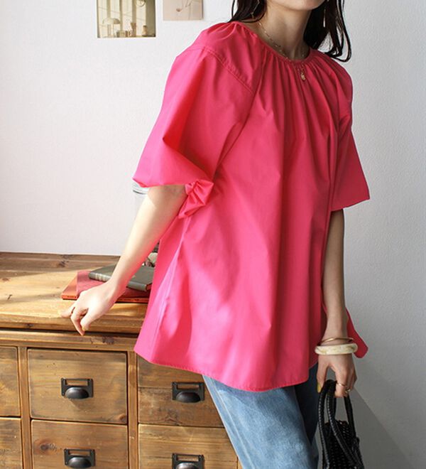 GeeRA（ジーラ）の「パフスリーブギャザーブラウス（ブラウス）」｜詳細画像