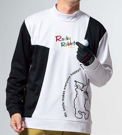 「＜ロッキーラビット＞ロゴデザイントレーナー（メンズトレーナー）」