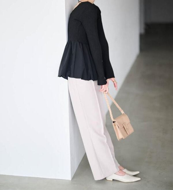 RANAN（ラナン）の「裏起毛美脚シルエットピンタックワイドパンツ（フルレングスパンツ）」｜詳細画像