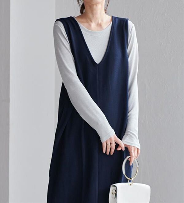 RANAN（ラナン）の「【選べる2丈】細見えが叶うジャンパースカート（ジャンパースカート）」｜詳細画像