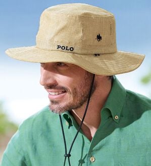 「＜ポロ・ビーシーエス＞&times;＜コカゲル（Ｒ）＞夏の相棒！日傘いらず快適ハット（メンズ帽子）」｜詳細画像