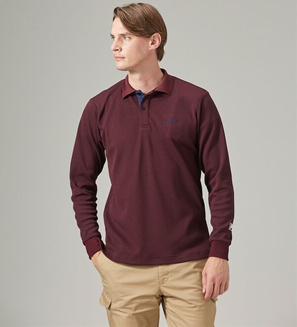 「＜フィラ＞裏起毛ワッフルポロシャツ（メンズポロシャツ）」｜詳細画像