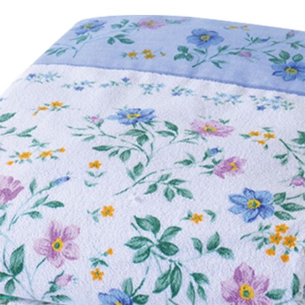 「今治産ガーゼ＆パイル二重織タオルケット（肌掛布団・タオルケット）」｜ブルー