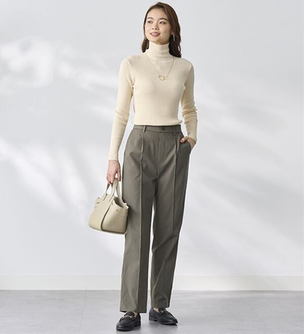 BELLUNA（ベルーナ）の「綿混ハイパー美脚ストレッチチノパンツ（フルレングスパンツ）」｜詳細画像