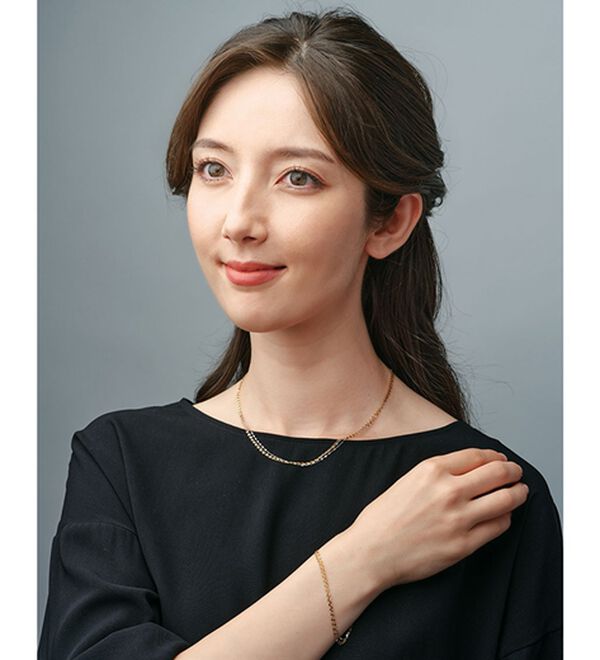 BELLUNA（ベルーナ）の「１８金プラチナ３連ペタルチェーンブレスレット（ブレスレット・バングル）」｜詳細画像