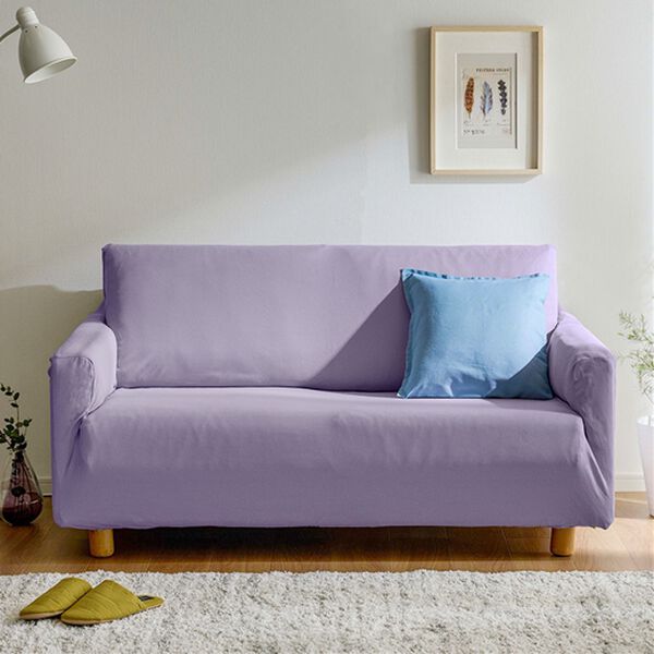 iellio（イエリオ）の「お買得！ワッフルソファカバー＜洗える・伸縮・ソファーカバー・肘あり・肘なし・１人掛・２人掛・３人掛＞（ソファーカバー）」｜ラベンダーグレー