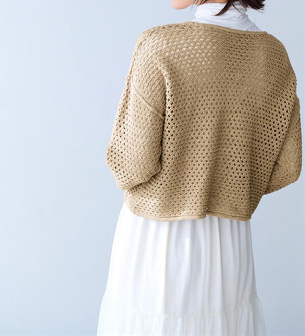 RANAN（ラナン）の「綿１００％メッシュ編ニットプルオーバー（ニット・セーター）」｜詳細画像