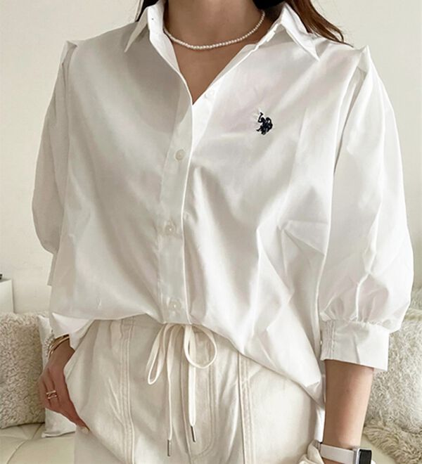 GeeRA（ジーラ）の「【Ｕ．Ｓ．　ＰＯＬＯ　ＡＳＳＮ．】ボリューム袖シャツブラウス（ブラウス）」｜詳細画像