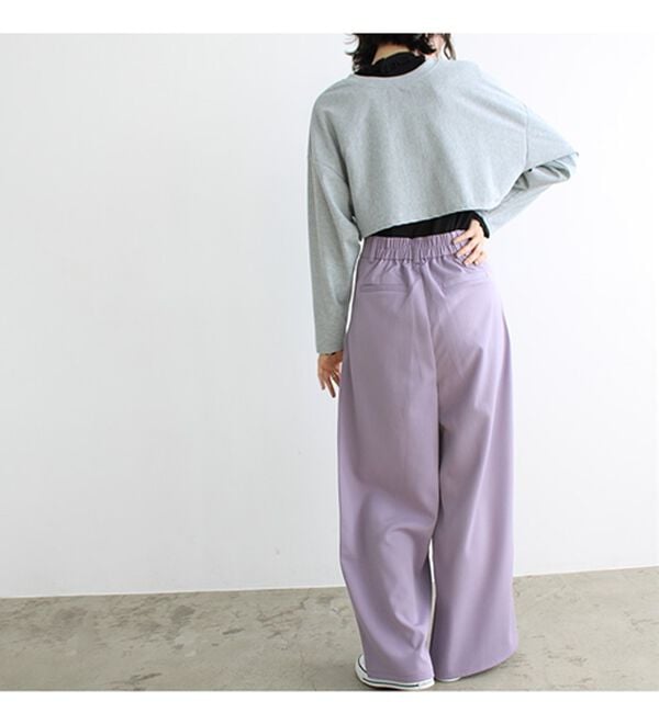 GeeRA（ジーラ）の「フロントポケットタックワイドパンツ（ワイドパンツ・ガウチョ）」｜詳細画像