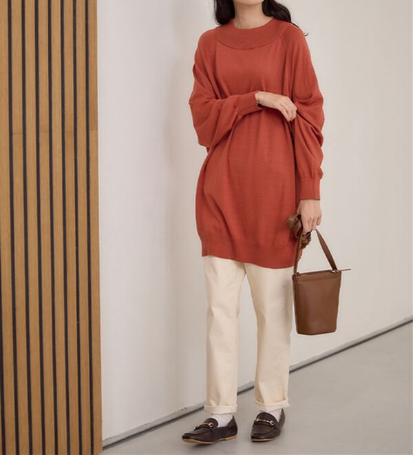 Viola e Viola（ヴィオラ エ ヴィオラ）の「【静電気防止】綿１００％ゆるチュニック（チュニック）」｜詳細画像