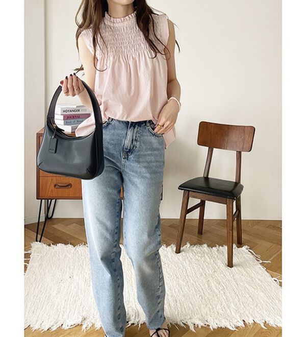 GeeRA（ジーラ）の「ストライプシャーリングブラウス（アンサンブル）」｜詳細画像