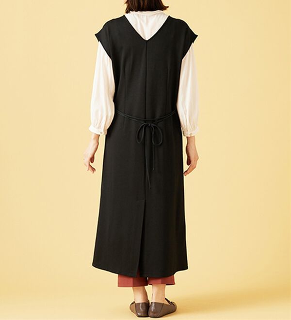 BELLUNA（ベルーナ）の「すっきりキレイ見え！Ｖネックロングジレ（ジレ）」｜詳細画像