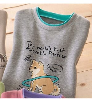 「かわいさ溢れるゆったりアニマルトレーナー（トレーナー・スウェット）」｜イヌ