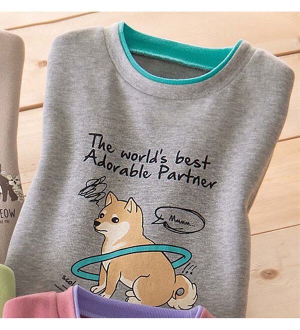 「かわいさ溢れるゆったりアニマルトレーナー（トレーナー・スウェット）」｜イヌ