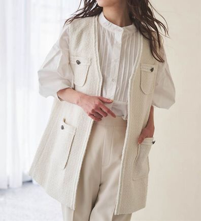 RANAN（ラナン）の「ツイードロングジレ（ジレ）」