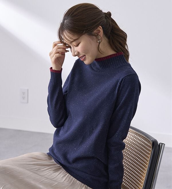 BELLUNA（ベルーナ）の「チクチクしない！ラメ入りウォッシャブルセーター（ニット・セーター）」｜詳細画像