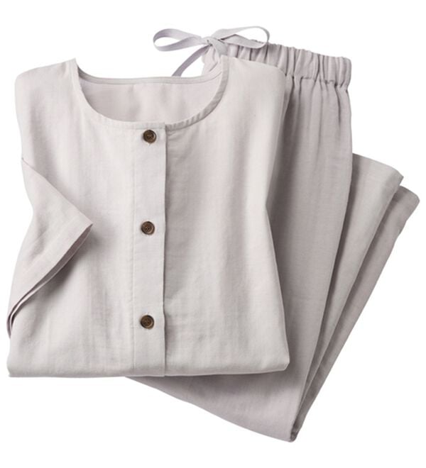 LAVIENNE（ラヴィエンヌ）の「【医師オススメ】夏に着たい！ダブルガーゼパジャマ（パジャマ・ルームウェア）」｜グレー