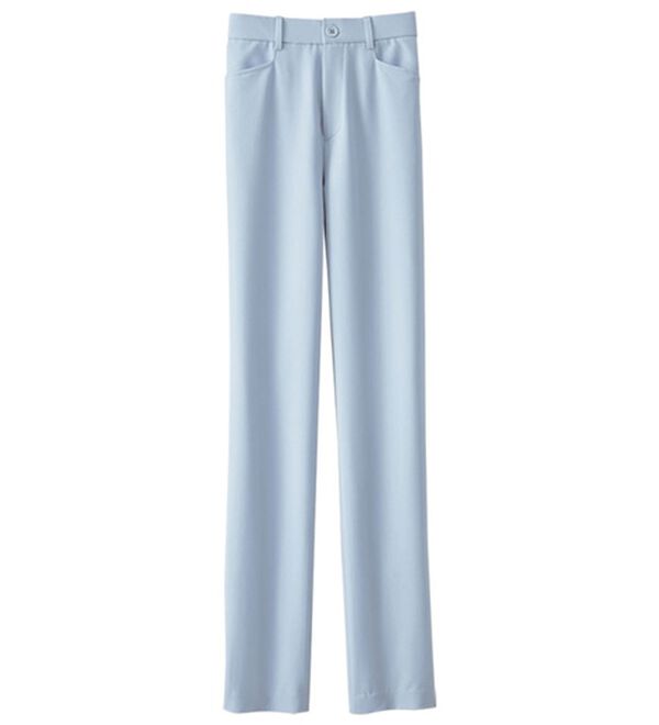 BELLUNA（ベルーナ）の「透けにくい！防汚はっ水ストレートパンツ（フルレングスパンツ）」｜ライトブルー