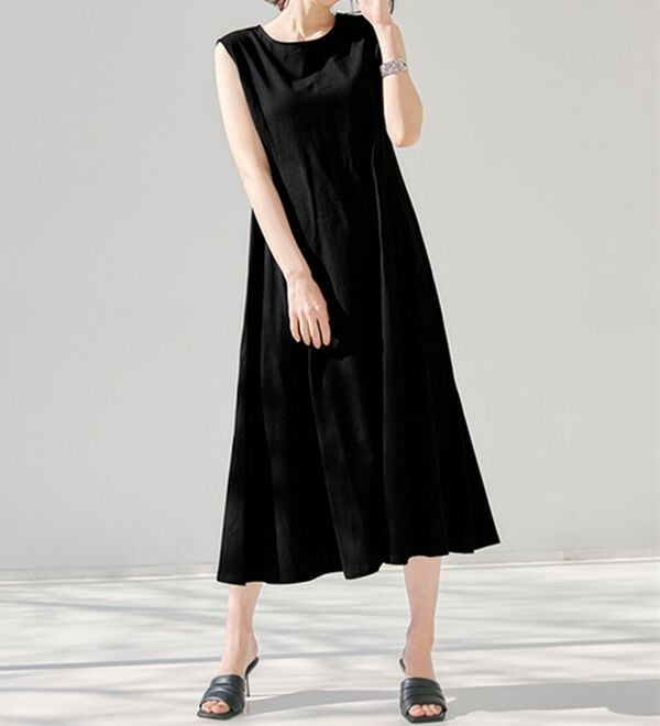 RANAN（ラナン）の「綿１００％フレアーロングワンピース（ロングワンピース）」｜詳細画像