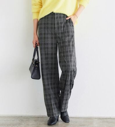 Pierrot（ピエロ）の「カシミヤタッチセミルーズストレートパンツ（フルレングスパンツ）」