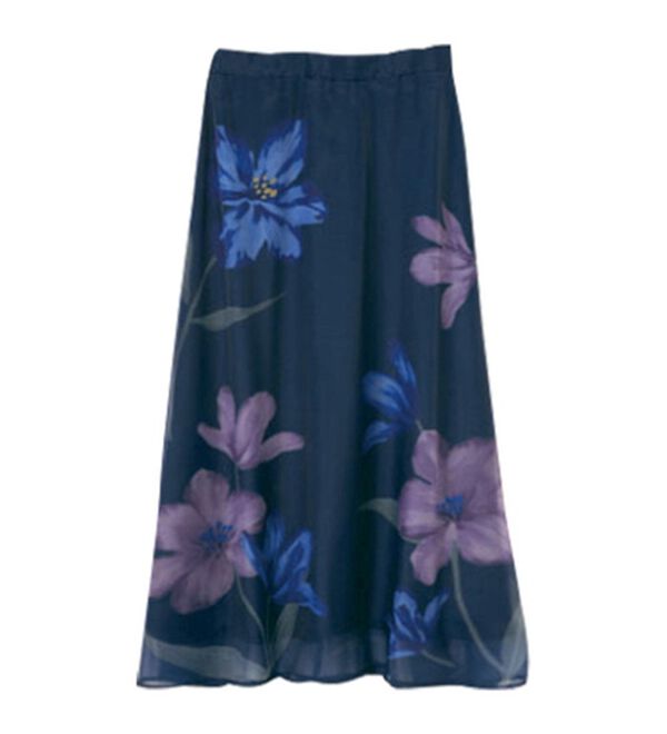 Blumarine 青花柄フリルスカート 約55cm Blumarine 青花柄フリルスカート 約55cm Blumarine 青花柄フリル