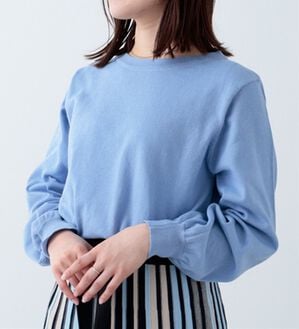 BELLUNA（ベルーナ）の「パフ袖デザインニットプルオーバー（ニット・セーター）」｜ライラック