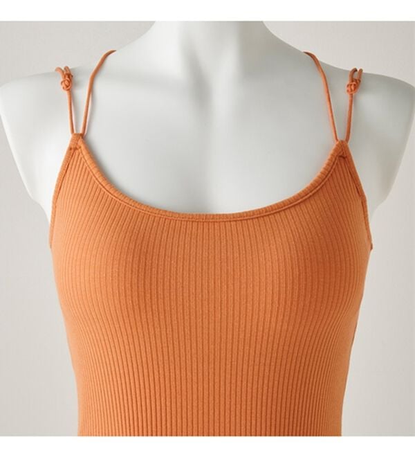 YU'NOW（ユナウ）の「カップ付クロップドバッククロスキャミソール（ブラトップ・カップ付きインナー）」｜詳細画像