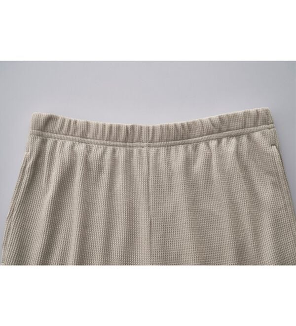 YU'NOW（ユナウ）の「カップ付ワッフルキャミソールルームウエア３点セット（パジャマ・ルームウェア）」｜詳細画像