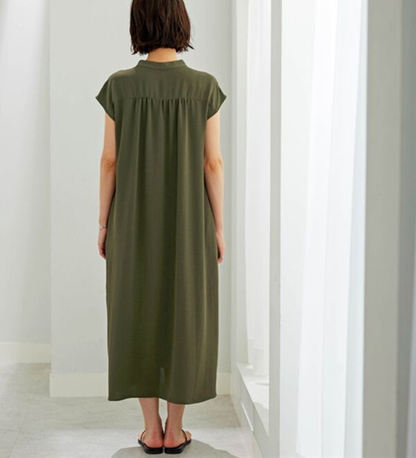BELLUNA（ベルーナ）の「お手入れ楽々ビンテージ調素材ワンピース（その他ワンピース）」｜詳細画像