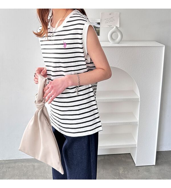 GeeRA（ジーラ）の「【Ｕ．Ｓ．　ＰＯＬＯ　ＡＳＳＮ．】ノースリＴシャツ（タンクトップ・キャミソール）」｜詳細画像