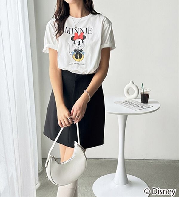 GeeRA（ジーラ）の「【Disney/ディズニー】別注/Mickey Mouse＆Minnie Mouse/ヴィンテージプリントTシャツ（カットソー）」｜詳細画像