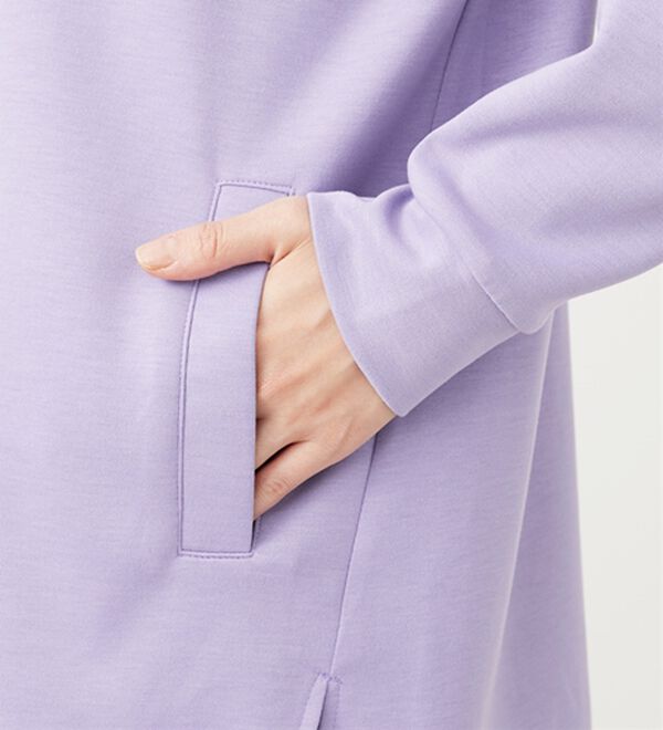 BELLUNA（ベルーナ）の「フードデザインとろみ素材ジップアップパーカー（パーカー）」｜詳細画像