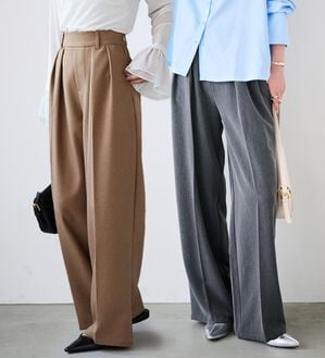 RANAN（ラナン）の「ウール調２タックワイドパンツ（フルレングスパンツ）」｜詳細画像