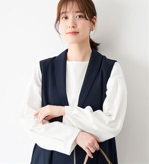 Viola e Viola（ヴィオラ エ ヴィオラ）の「【４つの機能付】楽キレイ袖タックブラウス（ブラウス）」｜オフホワイト