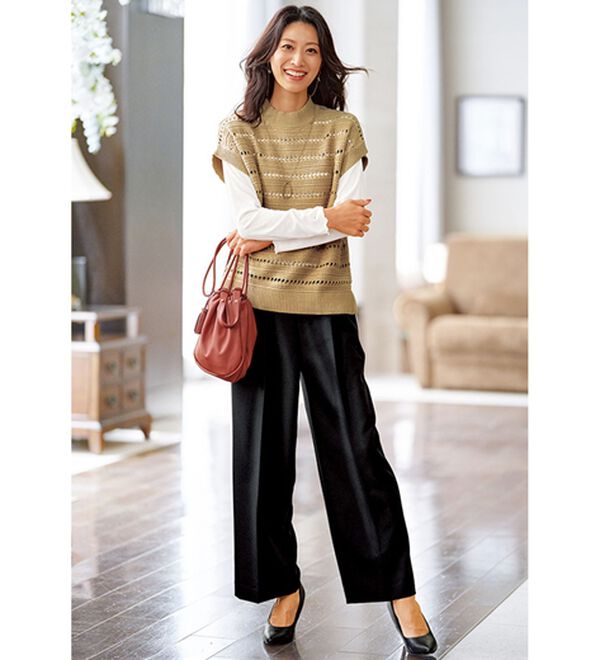 サマ見え！タック使いワイドパンツ - ベルーナ【公式】 